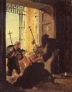 Pilgrims in the Doorway of a Church